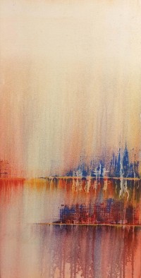 Irtiza Kazmi, 14 x 30 inches, Acrylics on Canvas, Landscape Painting, AC-IRTK-074